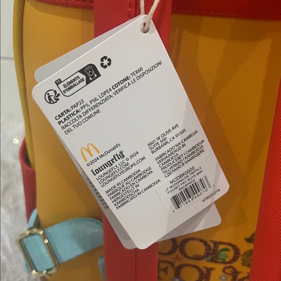 Loungefly McDonald's Characters Backpack - Blue, Yellow, Red - Picture 6 of 9